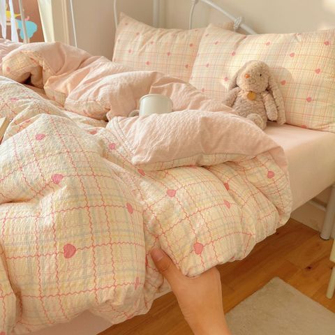 4Pcs PreCloud Linen | Set Đũi Xu Kem Style trẻ trung hiện đại | ID 4PCSPRECLOUD54