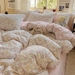 4Pcs Cloud Linen | Set Đũi Mây Phong cách trẻ trung hiện đại | ID 4PCSCLOUDLINE03