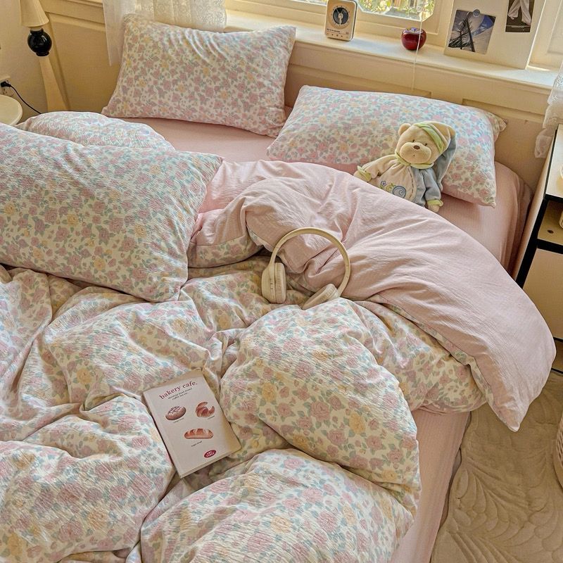 4Pcs Cloud Linen | Set Đũi Mây Phong cách trẻ trung hiện đại | ID 4PCSCLOUDLINE03