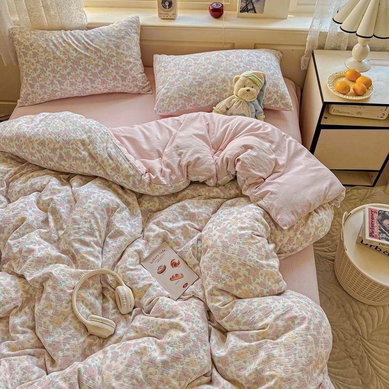 4Pcs Cloud Linen | Set Đũi Mây Phong cách trẻ trung hiện đại | ID 4PCSCLOUDLINE03