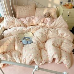 4Pcs PreCloud Linen | Set Đũi Xu Kem Style trẻ trung hiện đại | ID 4PCSPRECLOUD54