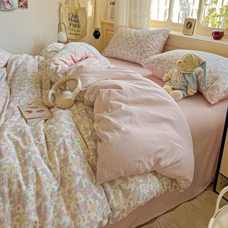 4Pcs Cloud Linen | Set Đũi Mây Phong cách trẻ trung hiện đại | ID 4PCSCLOUDLINE03