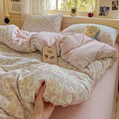 4Pcs Cloud Linen | Set Đũi Mây Phong cách trẻ trung hiện đại | ID 4PCSCLOUDLINE03