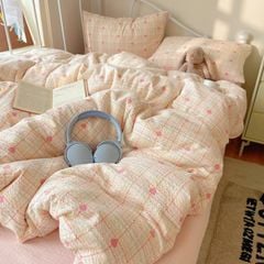 4Pcs PreCloud Linen | Set Đũi Xu Kem Style trẻ trung hiện đại | ID 4PCSPRECLOUD54