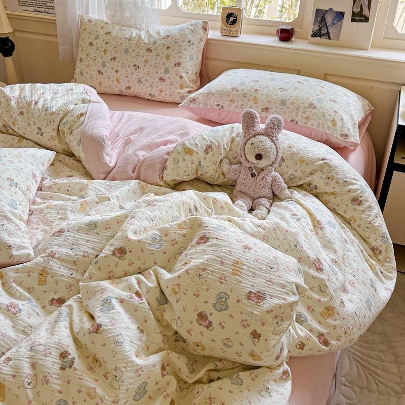 4Pcs Cloud Linen | Set Đũi Mây Phong cách trẻ trung hiện đại | ID 4PCSCLOUDLINE02