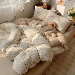 4Pcs PreCloud Linen | Set Đũi Xu Kem Style trẻ trung hiện đại | ID 4PCSPRECLOUD55