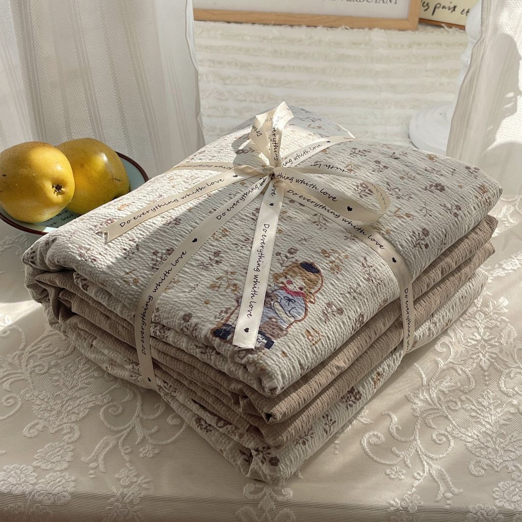 4Pcs PreCloud Linen | Set Đũi Xu Kem Style trẻ trung hiện đại | ID 4PCSPRECLOUD55