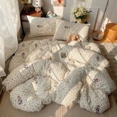 4Pcs PreCloud Linen | Set Đũi Xu Kem Style trẻ trung hiện đại | ID 4PCSPRECLOUD55