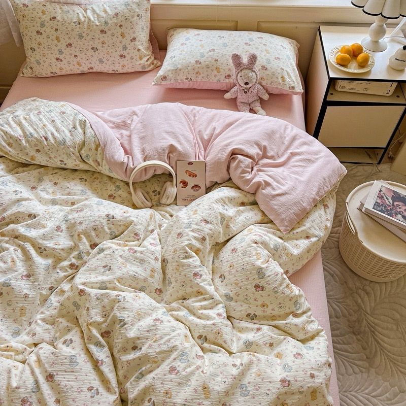 4Pcs Cloud Linen | Set Đũi Mây Phong cách trẻ trung hiện đại | ID 4PCSCLOUDLINE02