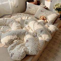 4Pcs PreCloud Linen | Set Đũi Xu Kem Style trẻ trung hiện đại | ID 4PCSPRECLOUD55