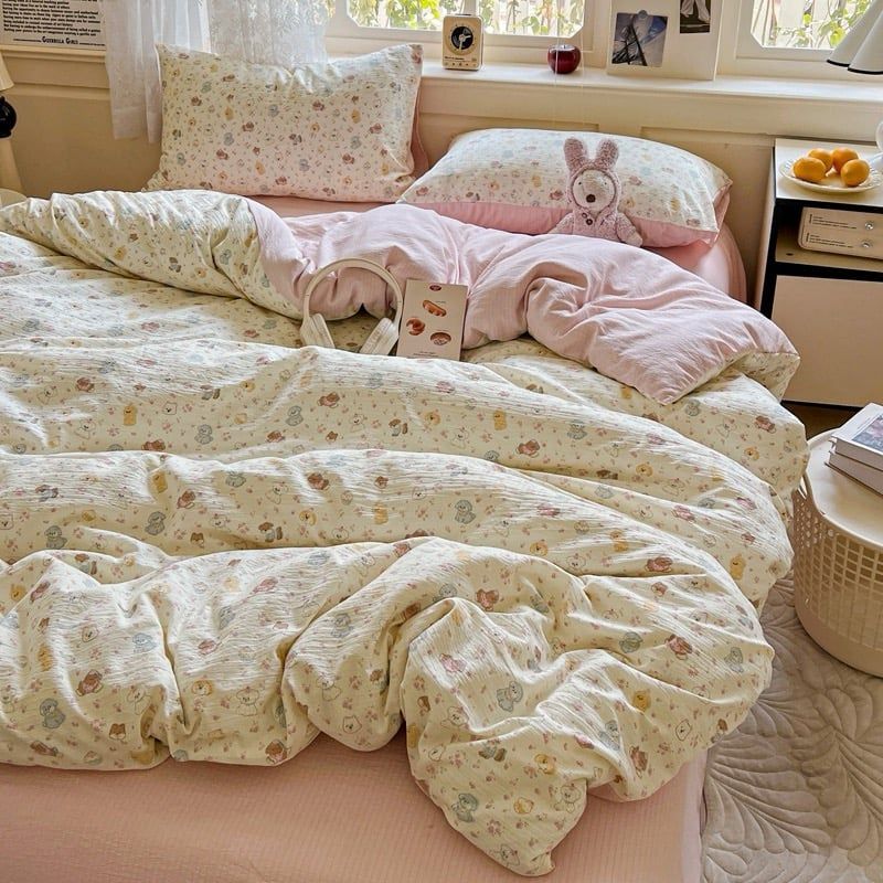 4Pcs Cloud Linen | Set Đũi Mây Phong cách trẻ trung hiện đại | ID 4PCSCLOUDLINE02