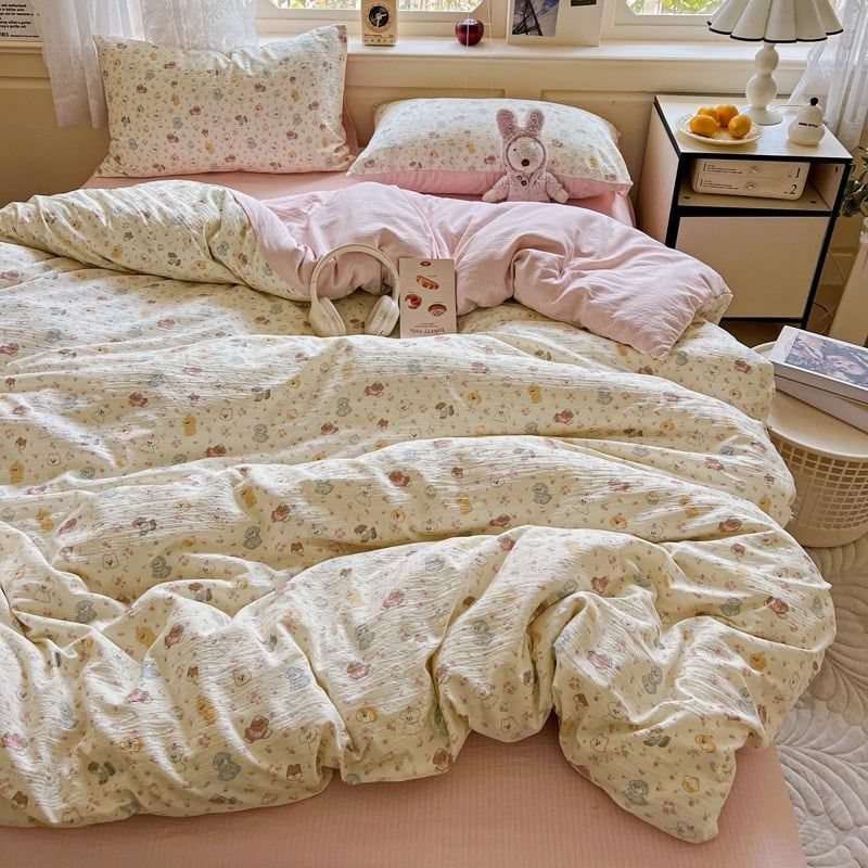 4Pcs Cloud Linen | Set Đũi Mây Phong cách trẻ trung hiện đại | ID 4PCSCLOUDLINE02