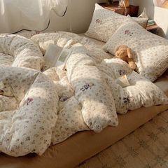 4Pcs PreCloud Linen | Set Đũi Xu Kem Style trẻ trung hiện đại | ID 4PCSPRECLOUD55