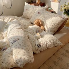 4Pcs PreCloud Linen | Set Đũi Xu Kem Style trẻ trung hiện đại | ID 4PCSPRECLOUD55