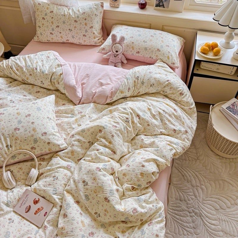 4Pcs Cloud Linen | Set Đũi Mây Phong cách trẻ trung hiện đại | ID 4PCSCLOUDLINE02