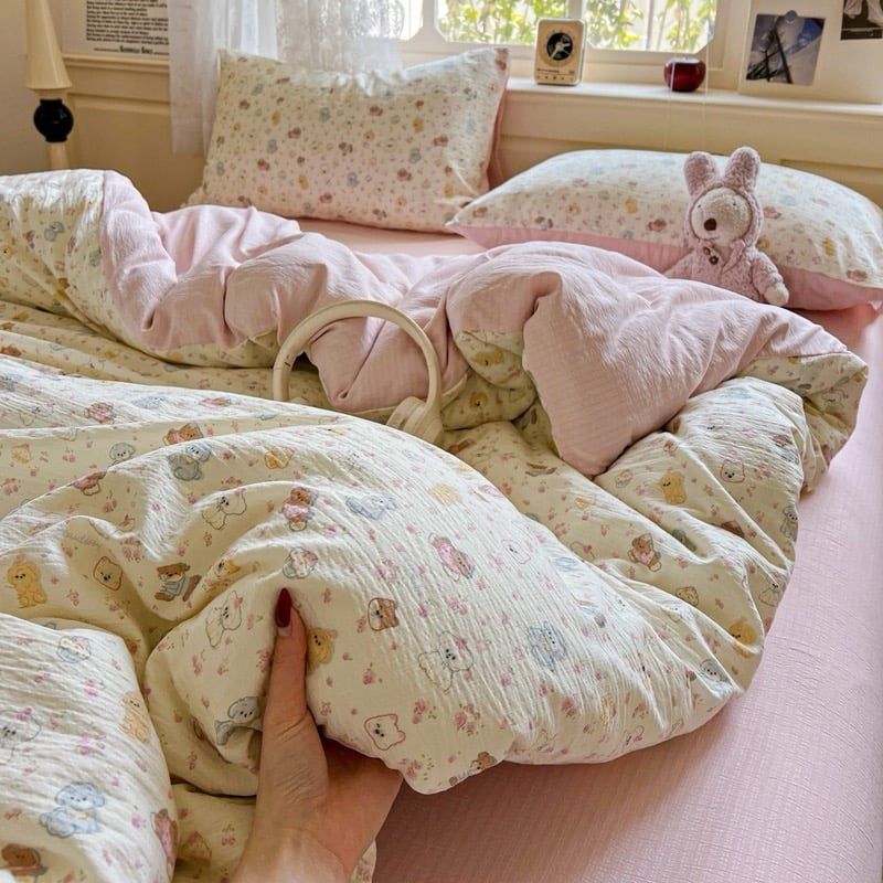 4Pcs Cloud Linen | Set Đũi Mây Phong cách trẻ trung hiện đại | ID 4PCSCLOUDLINE02