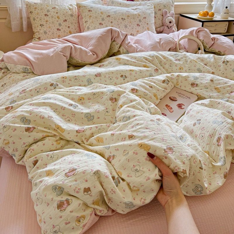 4Pcs Cloud Linen | Set Đũi Mây Phong cách trẻ trung hiện đại | ID 4PCSCLOUDLINE02