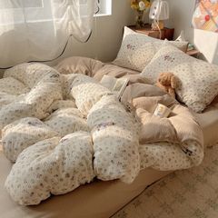 4Pcs PreCloud Linen | Set Đũi Xu Kem Style trẻ trung hiện đại | ID 4PCSPRECLOUD55