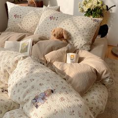 4Pcs PreCloud Linen | Set Đũi Xu Kem Style trẻ trung hiện đại | ID 4PCSPRECLOUD55