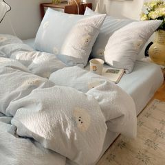 4Pcs PreCloud Linen | Set Đũi Xu Kem Style trẻ trung hiện đại | ID 4PCSPRECLOUD57