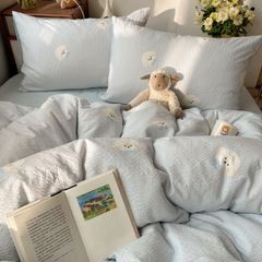 4Pcs PreCloud Linen | Set Đũi Xu Kem Style trẻ trung hiện đại | ID 4PCSPRECLOUD57