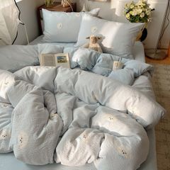 4Pcs PreCloud Linen | Set Đũi Xu Kem Style trẻ trung hiện đại | ID 4PCSPRECLOUD57
