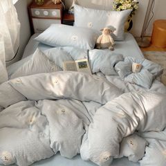 4Pcs PreCloud Linen | Set Đũi Xu Kem Style trẻ trung hiện đại | ID 4PCSPRECLOUD57