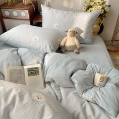 4Pcs PreCloud Linen | Set Đũi Xu Kem Style trẻ trung hiện đại | ID 4PCSPRECLOUD57