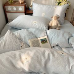4Pcs PreCloud Linen | Set Đũi Xu Kem Style trẻ trung hiện đại | ID 4PCSPRECLOUD57
