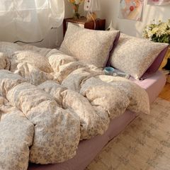 4Pcs PreCloud Linen | Set Đũi Xu Kem Style trẻ trung hiện đại | ID 4PCSPRECLOUD58