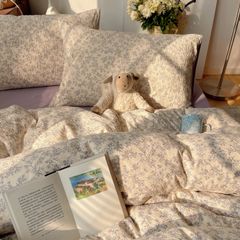 4Pcs PreCloud Linen | Set Đũi Xu Kem Style trẻ trung hiện đại | ID 4PCSPRECLOUD58