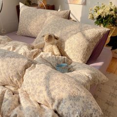 4Pcs PreCloud Linen | Set Đũi Xu Kem Style trẻ trung hiện đại | ID 4PCSPRECLOUD58