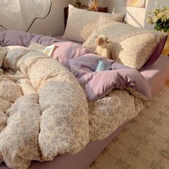 4Pcs PreCloud Linen | Set Đũi Xu Kem Style trẻ trung hiện đại | ID 4PCSPRECLOUD58