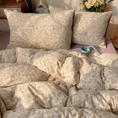 4Pcs PreCloud Linen | Set Đũi Xu Kem Style trẻ trung hiện đại | ID 4PCSPRECLOUD58