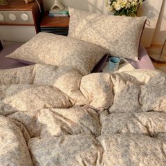 4Pcs PreCloud Linen | Set Đũi Xu Kem Style trẻ trung hiện đại | ID 4PCSPRECLOUD58
