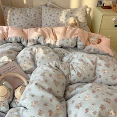4Pcs PreCloud Linen | Set Đũi Xu Kem Style trẻ trung hiện đại | ID 4PCSPRECLOUD61