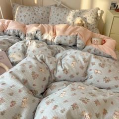 4Pcs PreCloud Linen | Set Đũi Xu Kem Style trẻ trung hiện đại | ID 4PCSPRECLOUD61