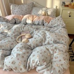 4Pcs PreCloud Linen | Set Đũi Xu Kem Style trẻ trung hiện đại | ID 4PCSPRECLOUD61