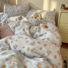 4Pcs PreCloud Linen | Set Đũi Xu Kem Style trẻ trung hiện đại | ID 4PCSPRECLOUD61