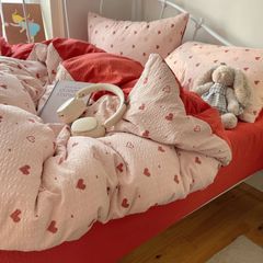 4Pcs PreCloud Linen | Set Đũi Xu Kem Style trẻ trung hiện đại | ID 4PCSPRECLOUD62