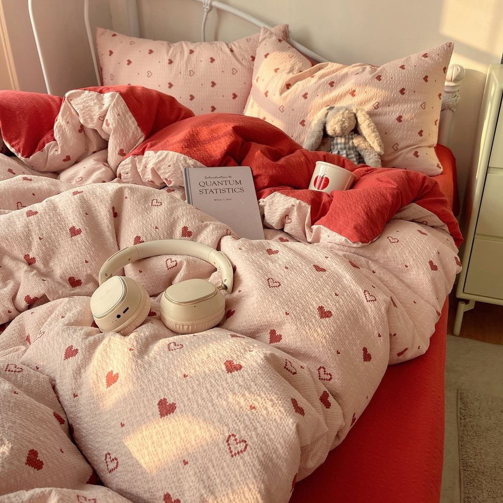 4Pcs PreCloud Linen | Set Đũi Xu Kem Style trẻ trung hiện đại | ID 4PCSPRECLOUD62