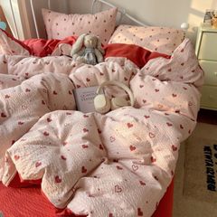 4Pcs PreCloud Linen | Set Đũi Xu Kem Style trẻ trung hiện đại | ID 4PCSPRECLOUD62