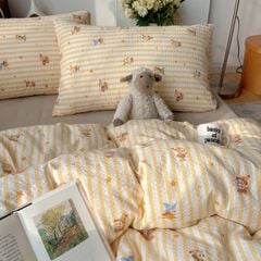 4Pcs PreCloud Linen | Set Đũi Xu Kem Style trẻ trung hiện đại | ID 4PCSPRECLOUD63
