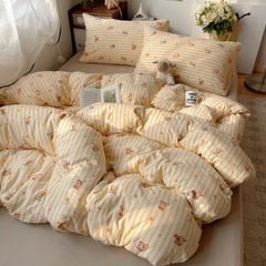 4Pcs PreCloud Linen | Set Đũi Xu Kem Style trẻ trung hiện đại | ID 4PCSPRECLOUD63