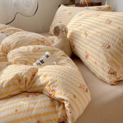 4Pcs PreCloud Linen | Set Đũi Xu Kem Style trẻ trung hiện đại | ID 4PCSPRECLOUD63