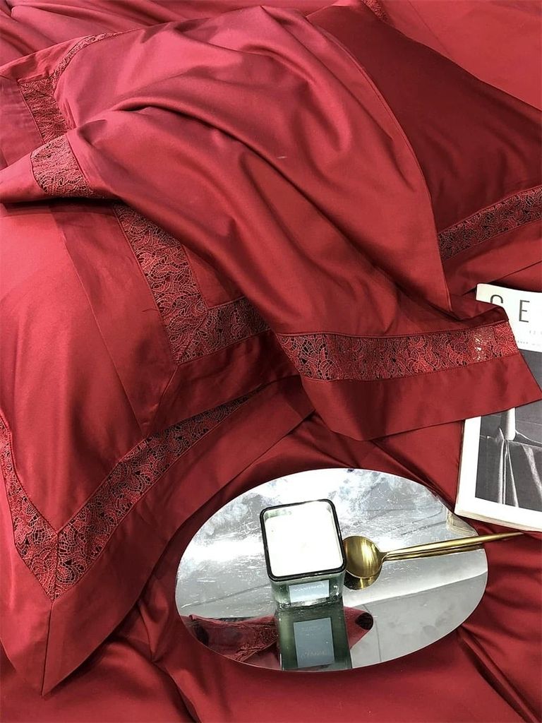 Grace – Đỏ Đậm (Grande Rouge) Wedding Bedset