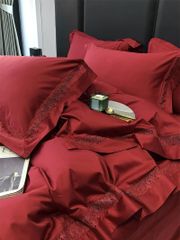 Grace – Đỏ Đậm (Grande Rouge) Wedding Bedset