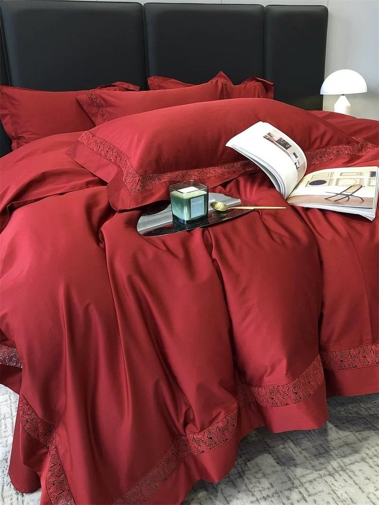 Grace – Đỏ Đậm (Grande Rouge) Wedding Bedset