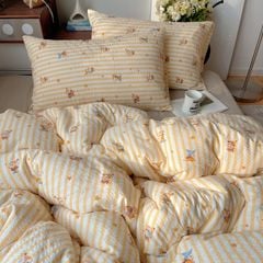 4Pcs PreCloud Linen | Set Đũi Xu Kem Style trẻ trung hiện đại | ID 4PCSPRECLOUD63