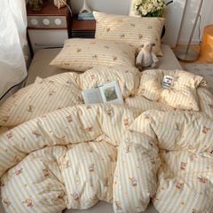 4Pcs PreCloud Linen | Set Đũi Xu Kem Style trẻ trung hiện đại | ID 4PCSPRECLOUD63